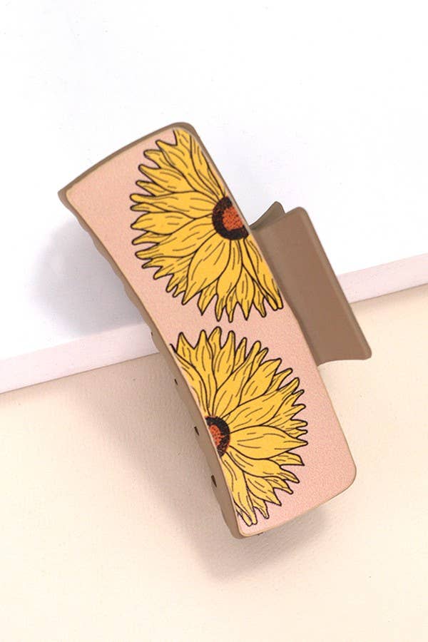 JUMBO FAUX LEATHER WESTERN COWGIRL HAIR CLAW