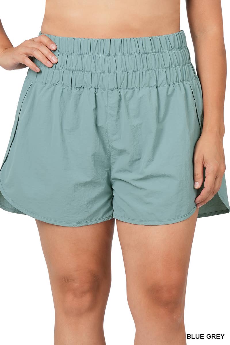 Windbreaker shorts w/ lining & mesh pocket | BLACK