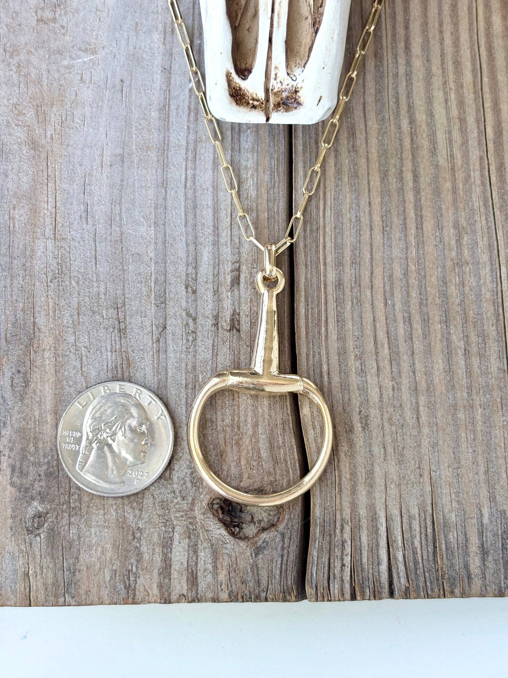Western Horse Bit Pendant Necklace