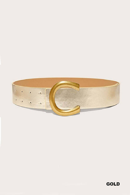 Large C Shape Buckle Fashion Belt