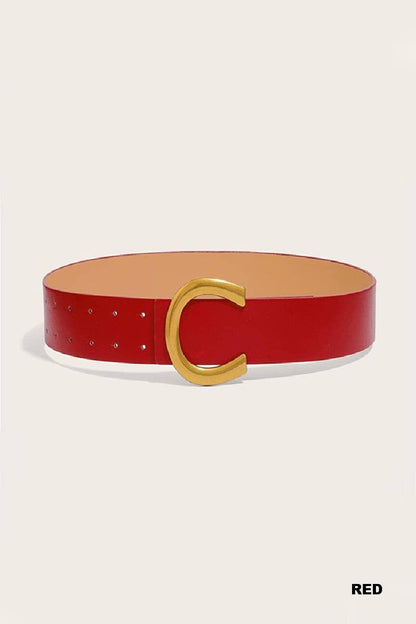Large C Shape Buckle Fashion Belt