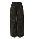 Vintage leopard print wide-leg jeans