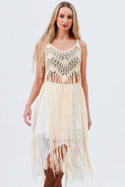 Tassel Fringe Crochet Tops: Bold Styling Cover-Up