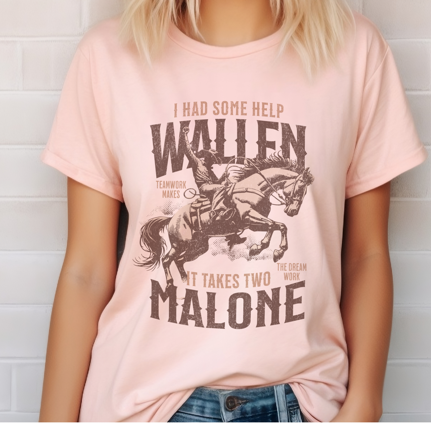 Wallen Malone Country Music Nashville Concert  Graphic Tee: Sage / LG Unisex