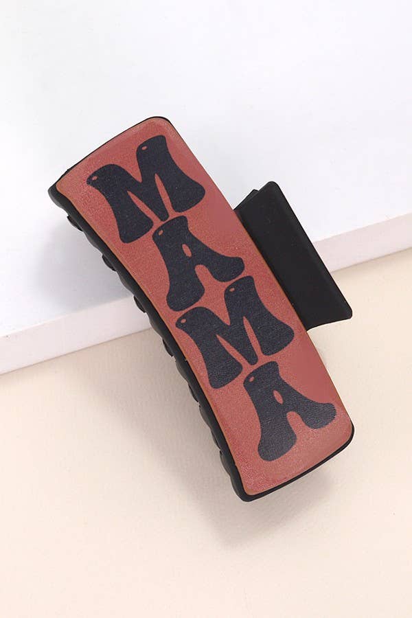 JUMBO FAUX LEATHER WESTERN COWGIRL HAIR CLAW