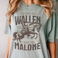 Wallen Malone Country Music Nashville Concert  Graphic Tee: Sage / Small Unisex
