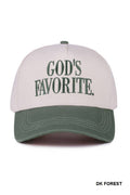 God's Favorite Two Tone Canvas Cotton Cap