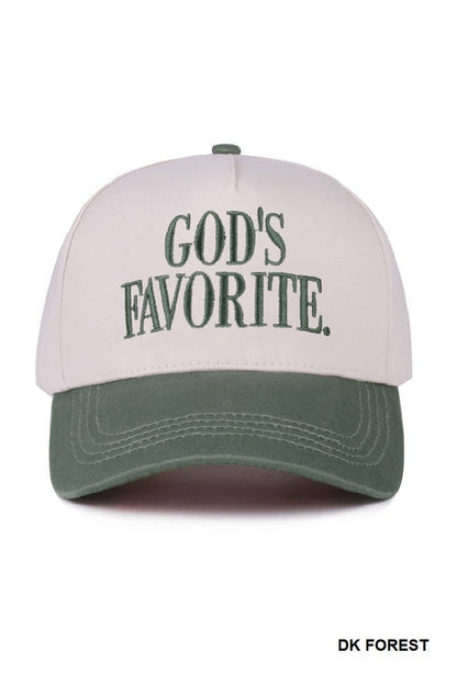 God's Favorite Two Tone Canvas Cotton Cap
