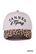 Tanned And Tipsy Two Tone Canvas Cotton Cap