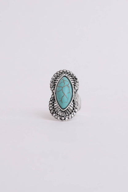 Marquise Western Adjustable Turquoise Ring