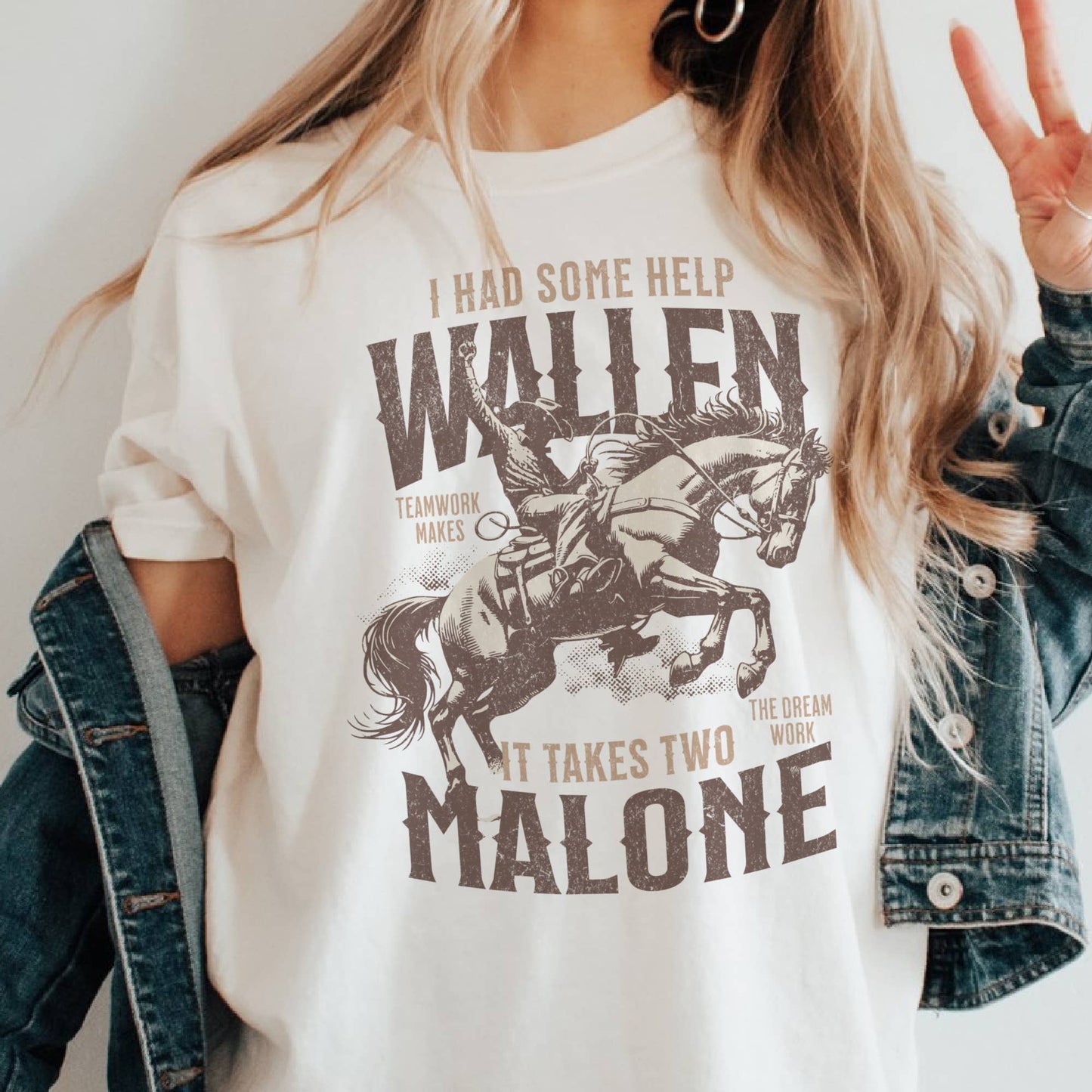 Wallen Malone Country Music Nashville Concert  Graphic Tee: Sage / LG Unisex