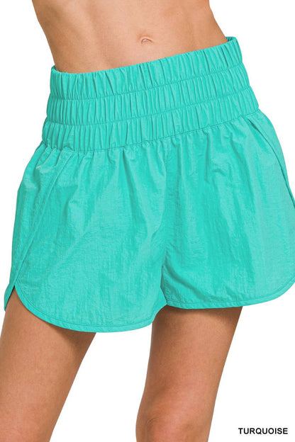 Windbreaker shorts w/ lining & mesh pocket | BLACK