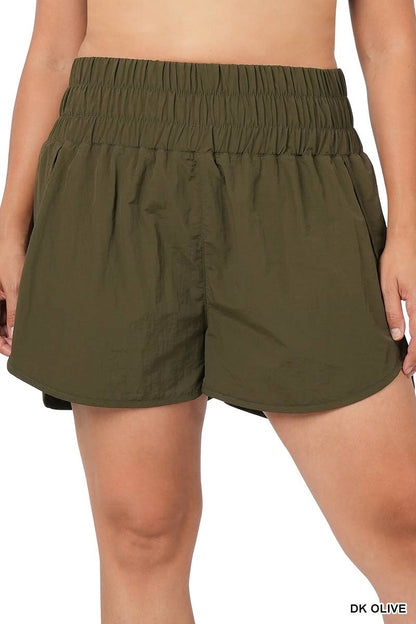 Windbreaker shorts w/ lining & mesh pocket | BLACK