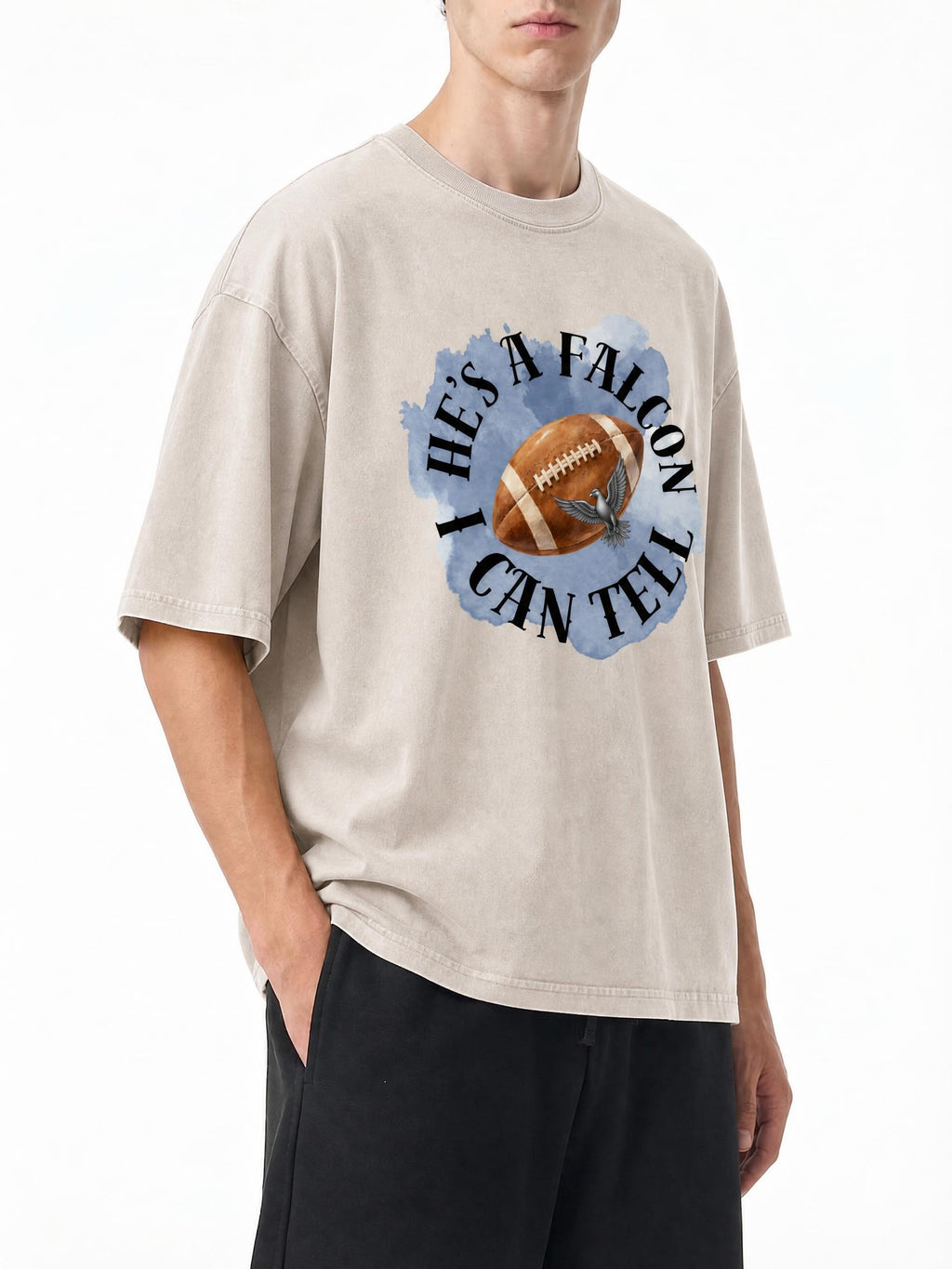 Snow Washed Oversized Cotton T-Shirt