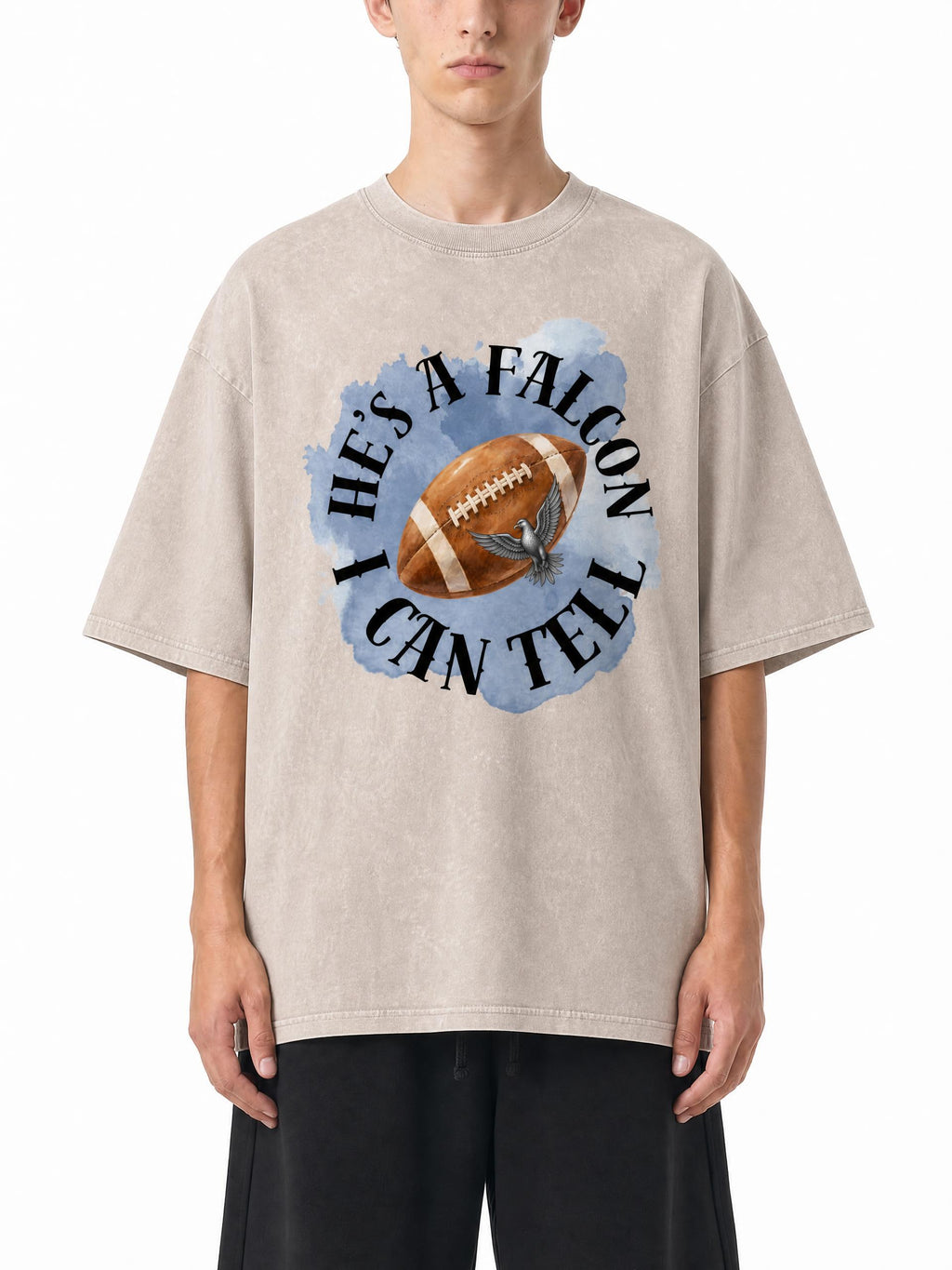Snow Washed Oversized Cotton T-Shirt
