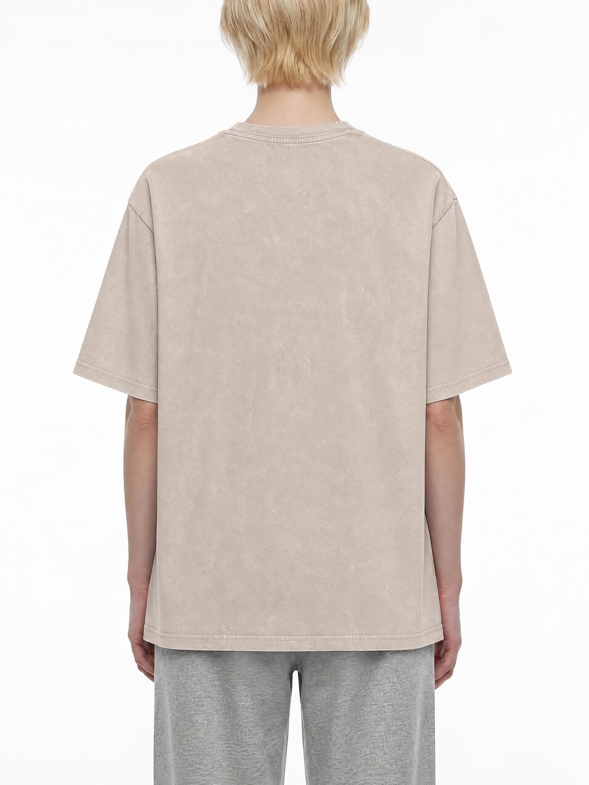 Snow Washed Oversized Cotton T-Shirt