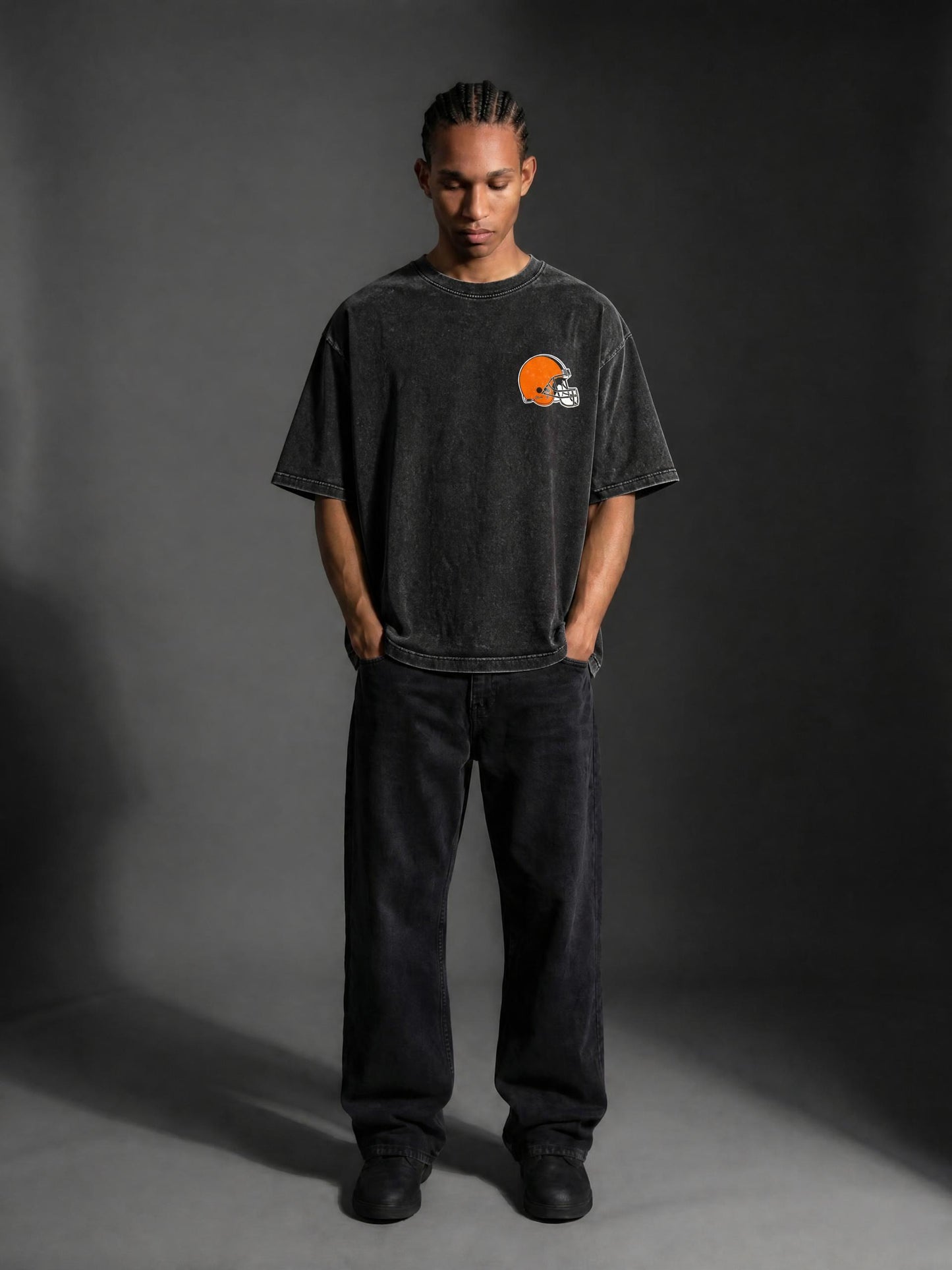 Snow Washed Oversized Cotton T-Shirt
