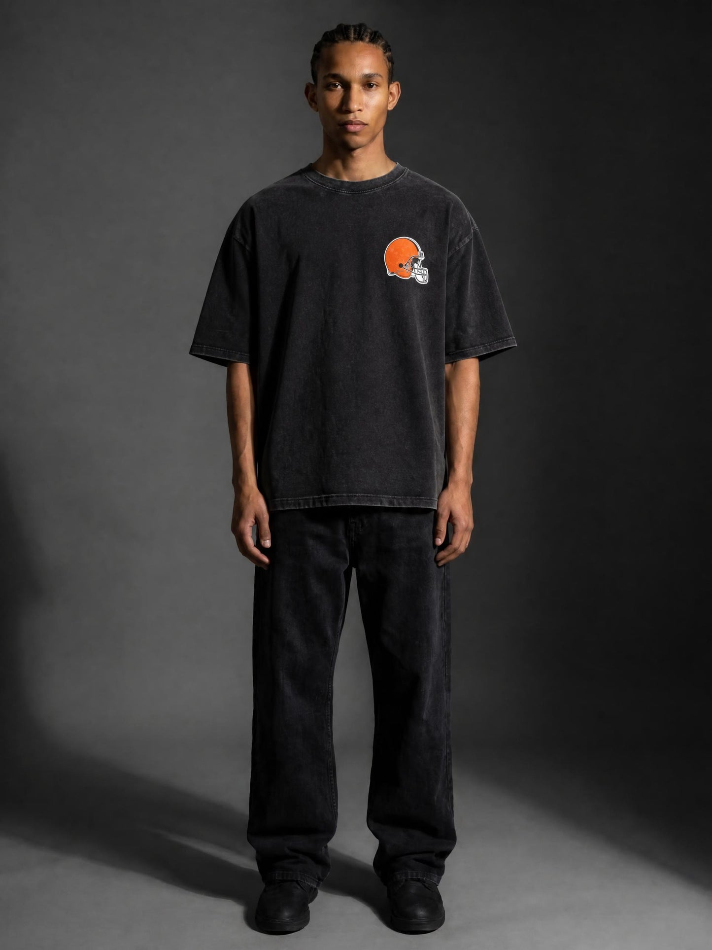 Snow Washed Oversized Cotton T-Shirt
