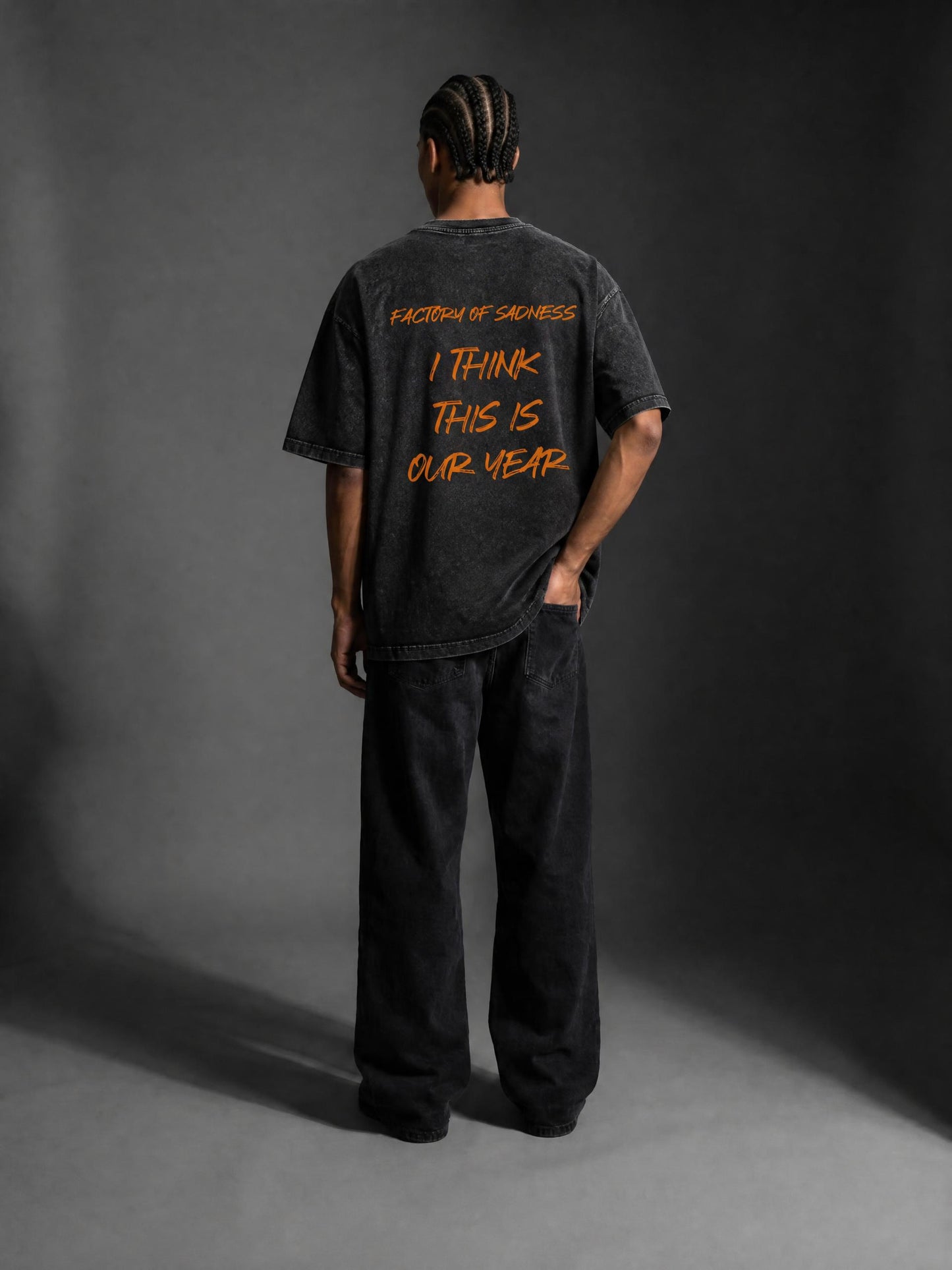 Snow Washed Oversized Cotton T-Shirt