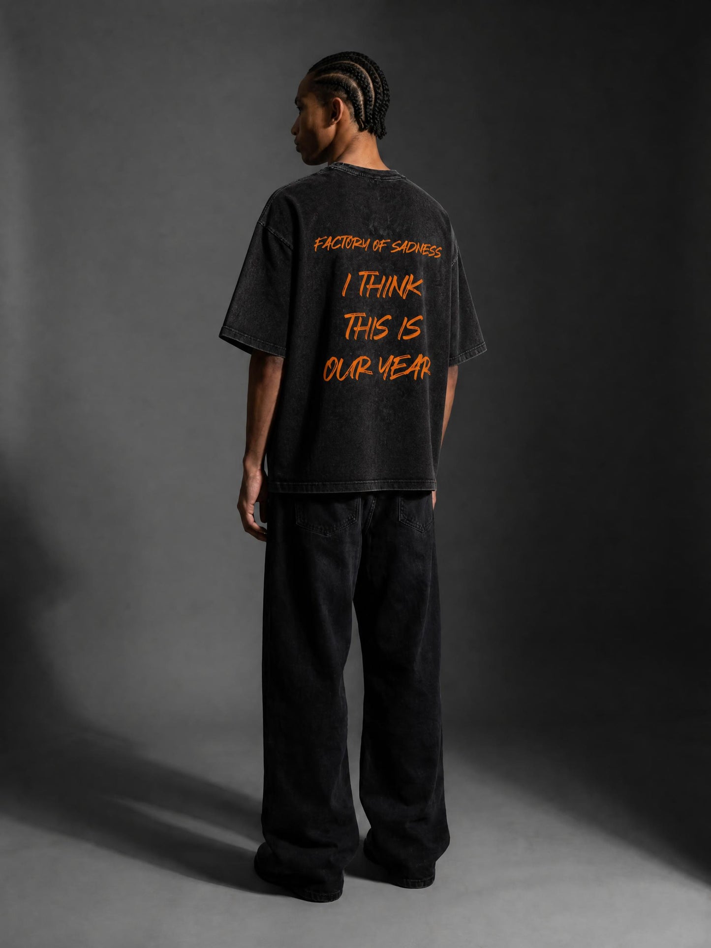 Snow Washed Oversized Cotton T-Shirt